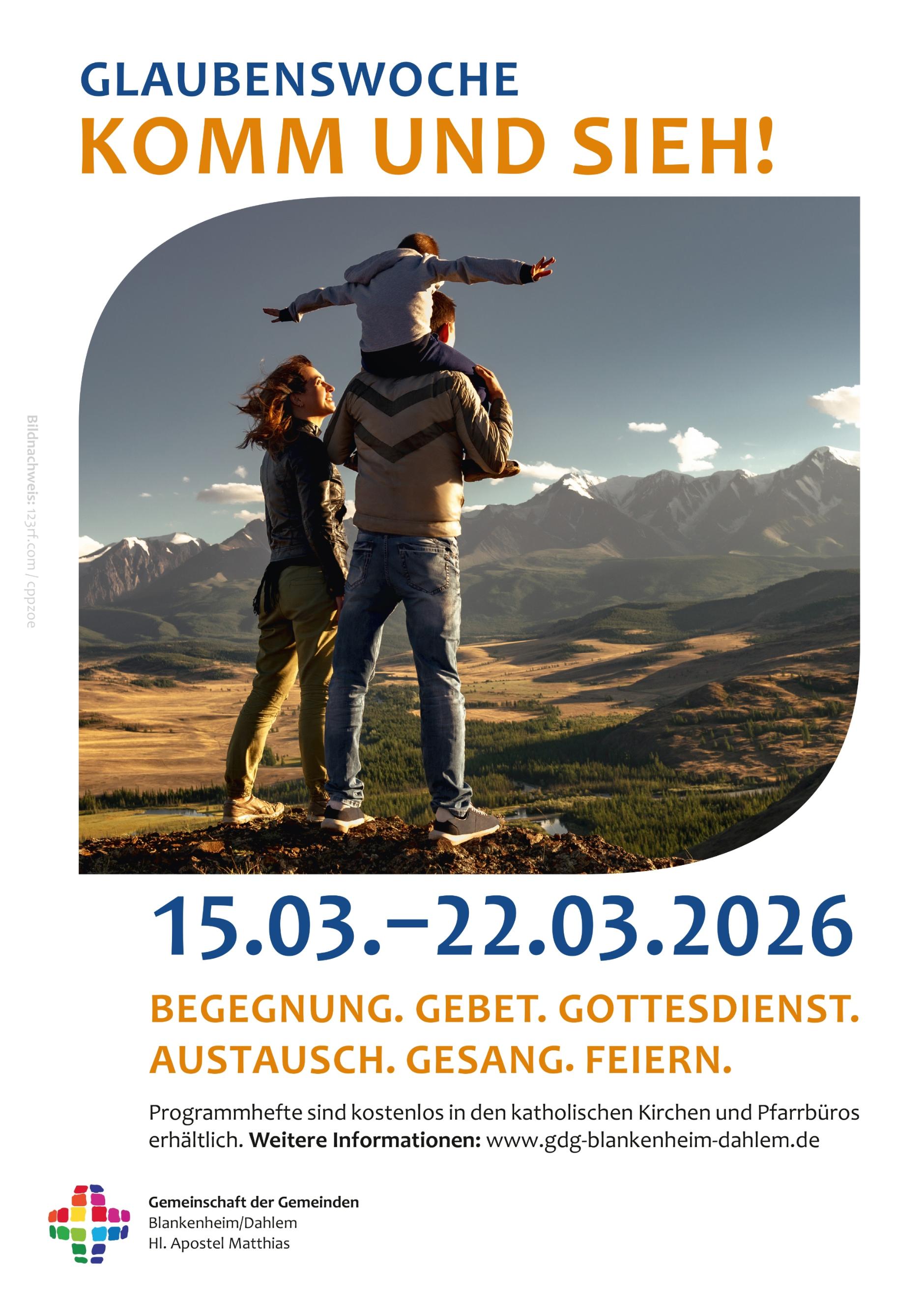 GdG Blankenheim-Dahlem - Glaubenswoche 2026 - Plakat (c) Pfarrbüro